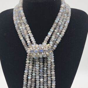 Labradorite nera rondella fac 8x5mm