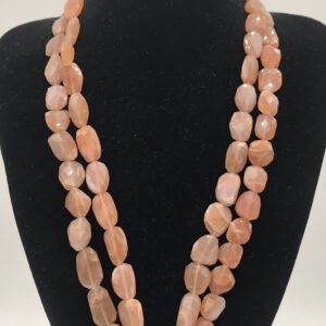 Pietra di luna salmone sassi piatto 18x13mm