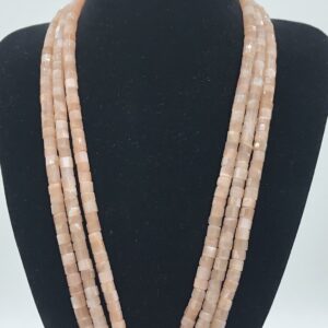 Pietra di luna salmone rondella fancy 7x4mm