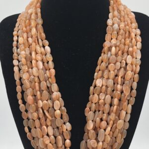 Pietra di luna salmone taglio ovale cab 8x6