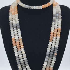 Pietra di luna mista rondella fac 8mm