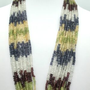 Quarzo multicolour rondella fac 3-4mm