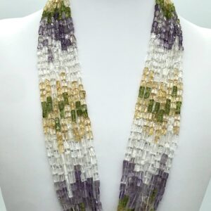 Quarzo multicolour taglio rettangolare cab 7x4mm