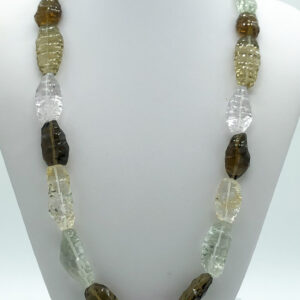 Quarzo multicolour taglio concavo 14x14mm - 32x15mm