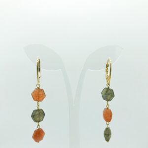 Orecchini con pietra del sole e labradorite