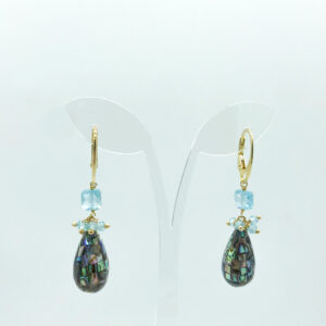 Orecchini con abalone e zircone