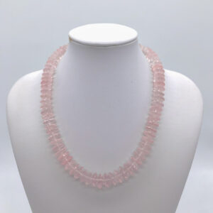 Quarzo rosa rondelle piatte 7x3mm - 14x5mm